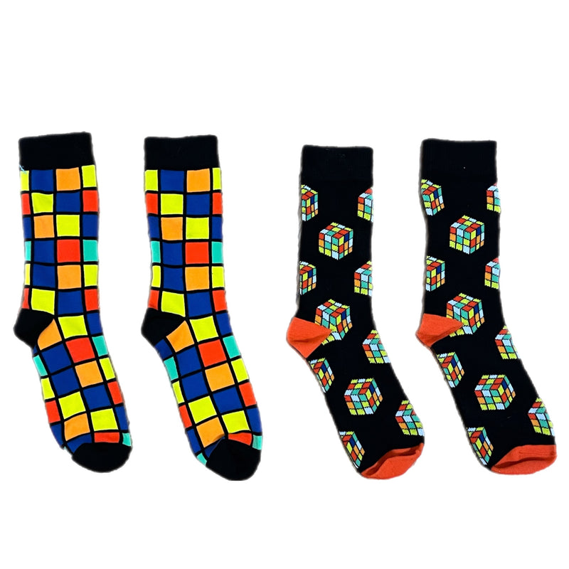 PRE-OWNED - Rubix Cube Socks (2 pairs) secondhand shopping 