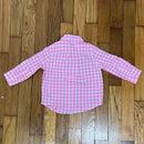 PRE- OWNED - Janie and Jack Pink Gingham Button Down Shirt Size 6 to 12 Months