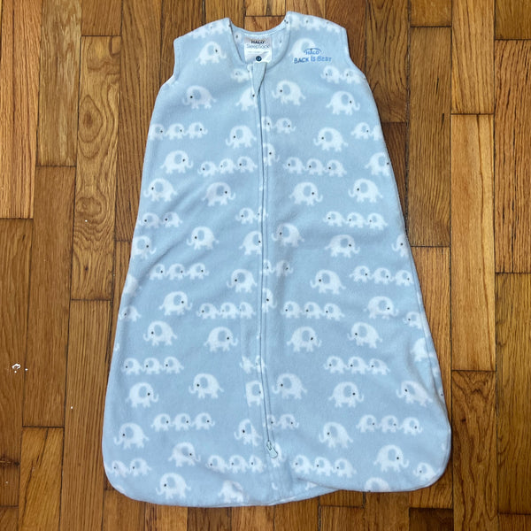 PRE-OWNED - Halo SleepSac Back on Best with Elephant Pattern Size Small