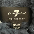 PRE-OWNED - 7 for All Mankind Navy Hooded Fleece Jacket Size 0 to 3 Months