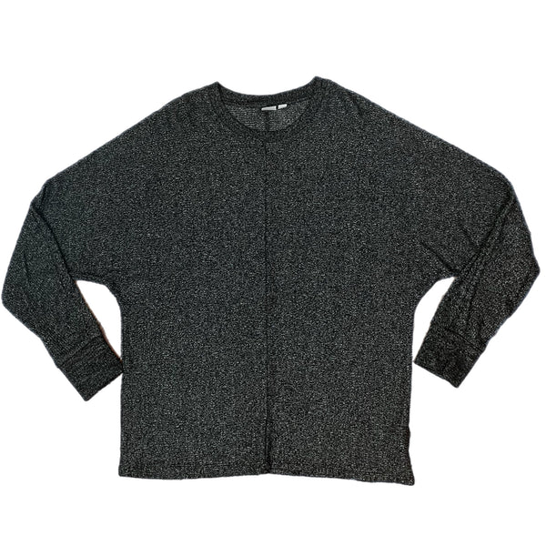 PRE-OWNED - Gap Long Sleeve Heathered Black Shirt Size Medium