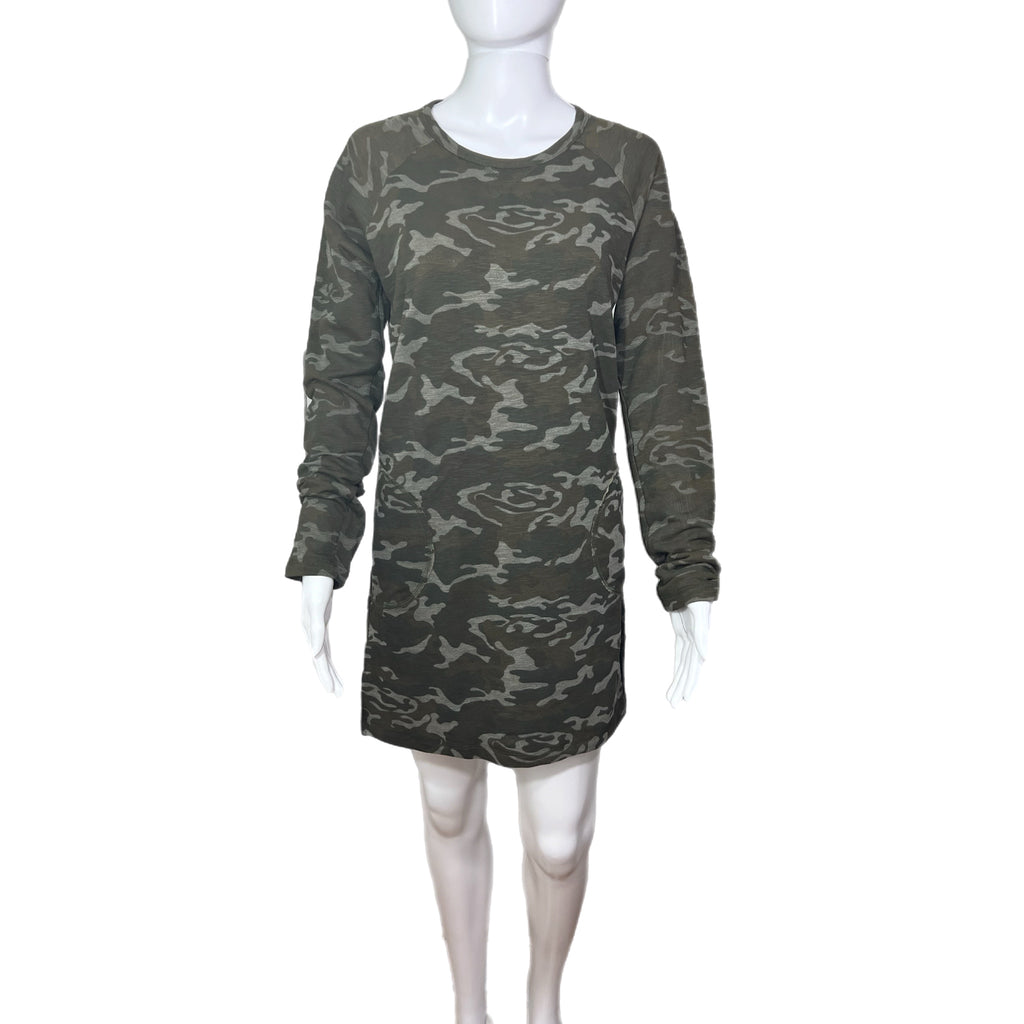 PRE-OWNED - OLIVACEOUS Green Camouflage Mini Dress Size Medium PRE-OWNED - OLIVACEOUS Green Camouflage Mini Dress Size Medium