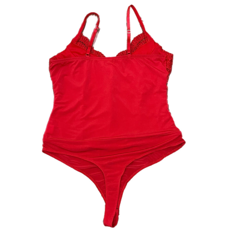 PRE-OWNED - IRIS Red Lace Bodysuit