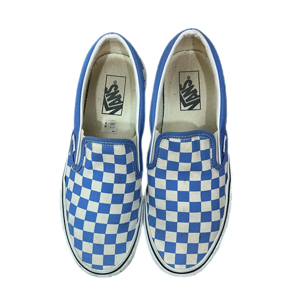 PRE-OWNED - Vans Checkered Blue Slip-Ons Size Women's 10/ Men's 8.5