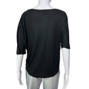 PRE-OWNED - Vince Black Oversize Short Sleeve Rayon T-Shirt Size Small