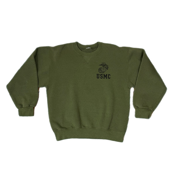 Vintage USMC Olive Green Crewneck Sweatshirt Preowned