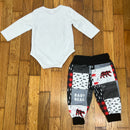 PRE-OWNED - Baby Bear Long Sleeve Bodysuit with Matching Pants Set 3 to 6 Months