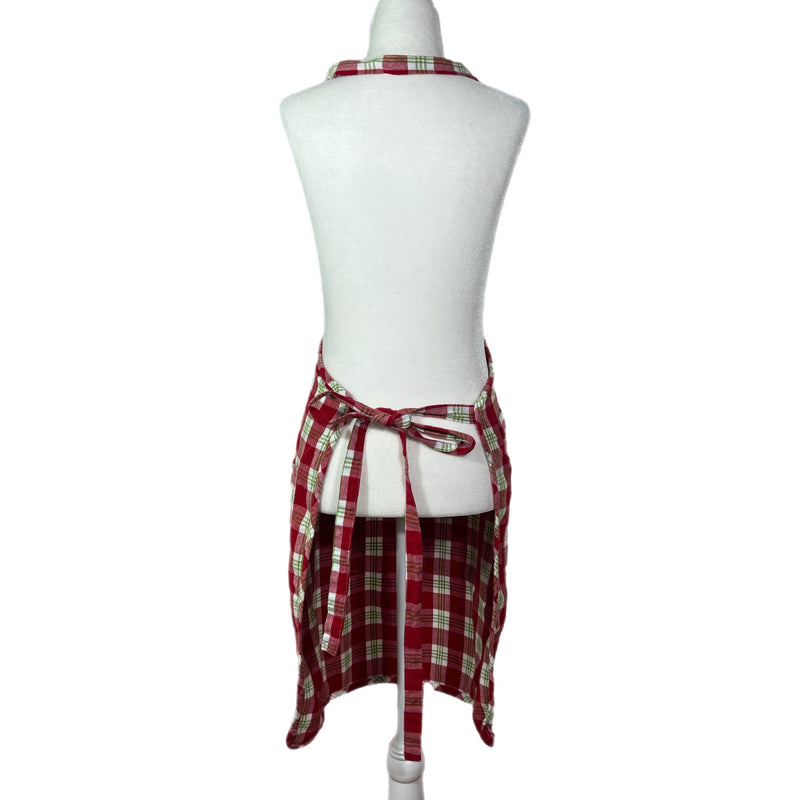 PRE- OWNED - Plaid Adjustable Aprons