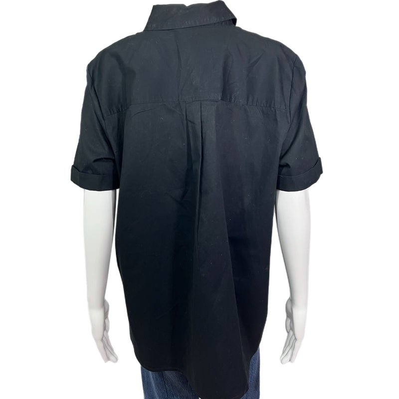 PRE-OWNED - Who What Wear Short Sleeve Cuffed Shirt