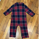 PRE-OWNED - Janie and Jack Red & Navy Plaid One Piece Size 12 to 18 Months