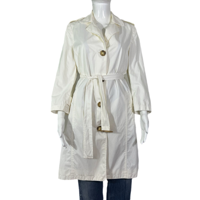 PRE-OWNED - Michael Kors Ivory Trench Coat Size Small - Style and Give - Preloved shopping at a fantastic price - Thrifting 