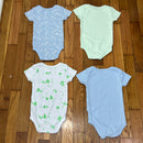 PRE-OWNED - Joe Fresh Set of 4 Short Sleeve Bodysuits 3 to 6 Months