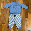 Little Me 2 Piece Baby Boy Long Sleeve Crewneck and Matching Joggers Size 6 Months Style and Give Secondhand Shopping