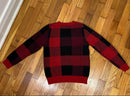 PRE-OWNED - Cat & Jack Boys Buffalo Red & Black Sweater Size Medium (8)
