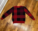 PRE-OWNED - Cat & Jack Boys Buffalo Red & Black Sweater Size Medium (8) Style and Give - Preloved Secondhand Shopping for Kids