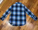PRE-OWNED - Joe Fresh Boys Blue Plaid Long Sleeve Shirt Size 6