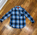 PRE-OWNED - Joe Fresh Boys Blue Plaid Long Sleeve Shirt Size 6 Style and Give Preloved Secondhand Shopping 