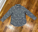 PRE-OWNED - Cat & Jack Boys Grey Dinosaur Button Down Size Small (6-7) Style and Give Secondhand Shopping 