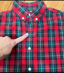 PRE-OWNED - Janie and Jack Boys Plaid Long Sleeve Shirt Size 6