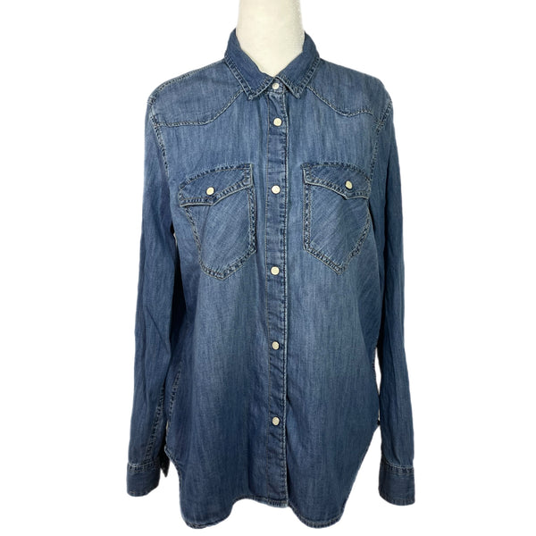 Gap Denim Long Sleeve Shirt Preowned Medium 