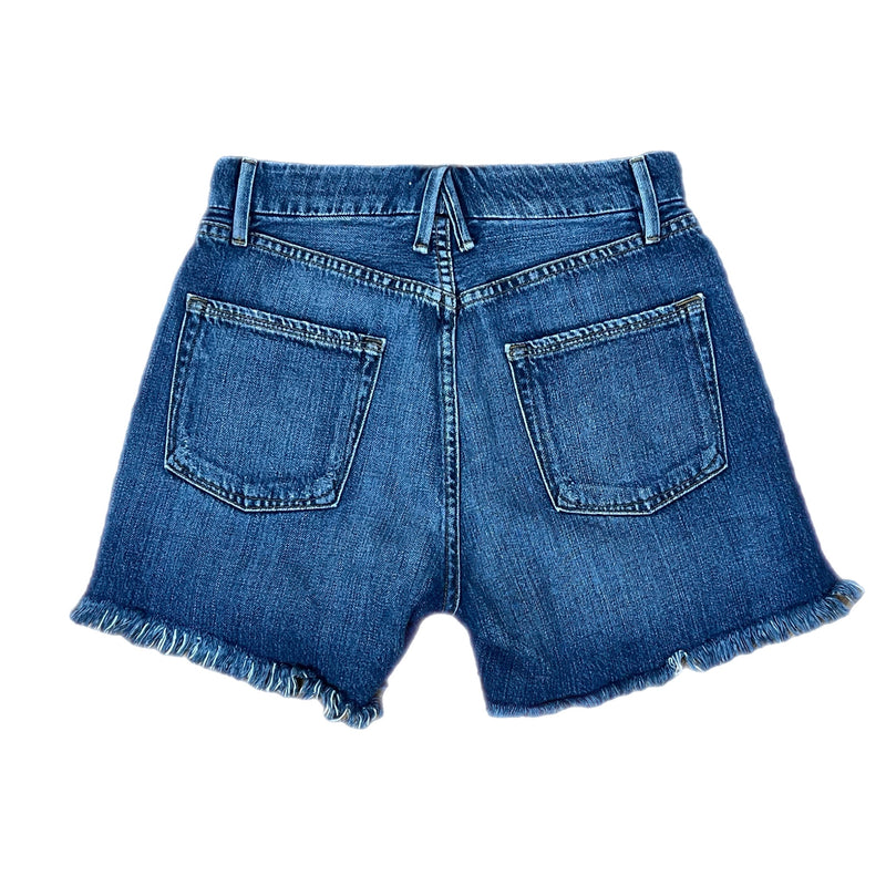 PRE-OWNED - Good American Distressed Denim Shorts