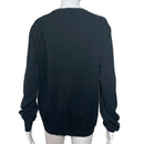 PRE-OWNED - Domenico Vacca Navy Cotton Men's V Neck Long Sleeve Sweater Size 52