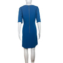 PRE-OWNED - TAHARI Blue Sheath Short Sleeve Knee Length Dress