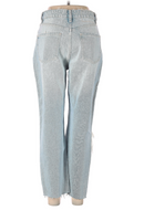 PRE-OWNED - Zara Light Wash Cropped Ankle Frayed Hem Jean