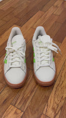 PRE-OWNED - Adidas Grand Court Alpha Sneakers Off/White/Lime/Gum Size 8.5