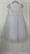 PRE-OWNED - David's Bridal Girls White Flower Girl or Communion Dress Size 2T