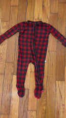 PRE-OWNED - Posh Peanut Red & Black Buffalo Plaid Onesie Size 0-3 Months