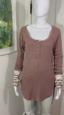 PRE- OWNED - Free People Alpine Cuff Thermal Size Large