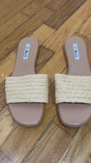 PRE-OWNED - SheIn Tan Slides Size 10