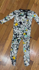 PRE-OWNED - Peregrine Kidswear Splatter Paint Footie Onesie Size 18-24 Months