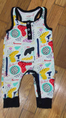 PRE-OWNED - Peregrine Kidswear Modern Art Tank Romper - Size 6 to 9 months