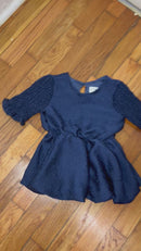 PRE-OWNED - Isobella & Chloe Navy Nightingale Dress - Size 3T