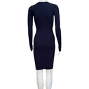 PRE-OWNED - BCBG Max Azria Ribbed Long Sleeve Cut-out Dress