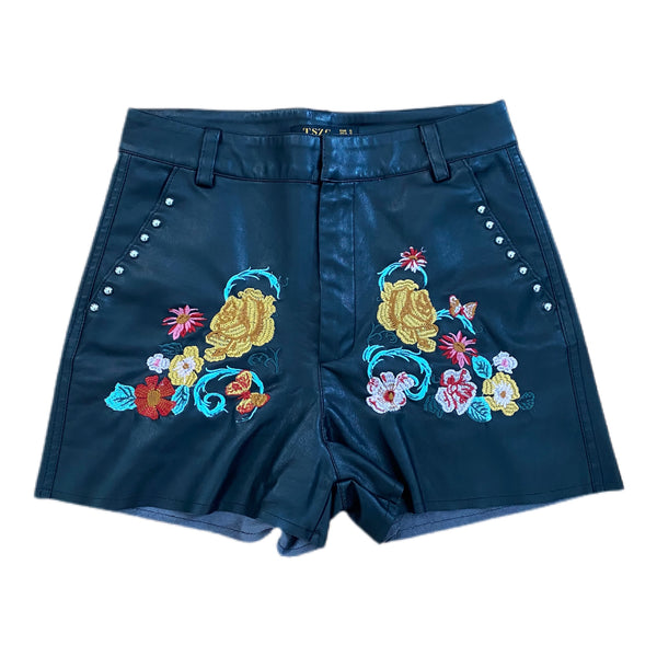 TSZC Floral  Embroidered and Studded Shorts  Style and Give designer second hand stores