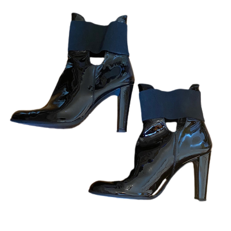 Stuart Weitzman Patent Leather Ankle Boots  Style and Give resale designer