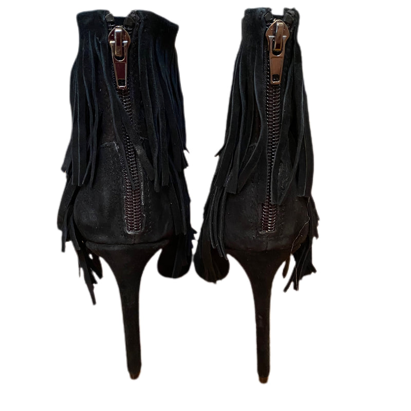 Leather Fringe Ankle Boots