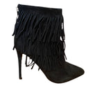 PRE-OWNED - Steve Madden Leather Fringe Ankle Boots