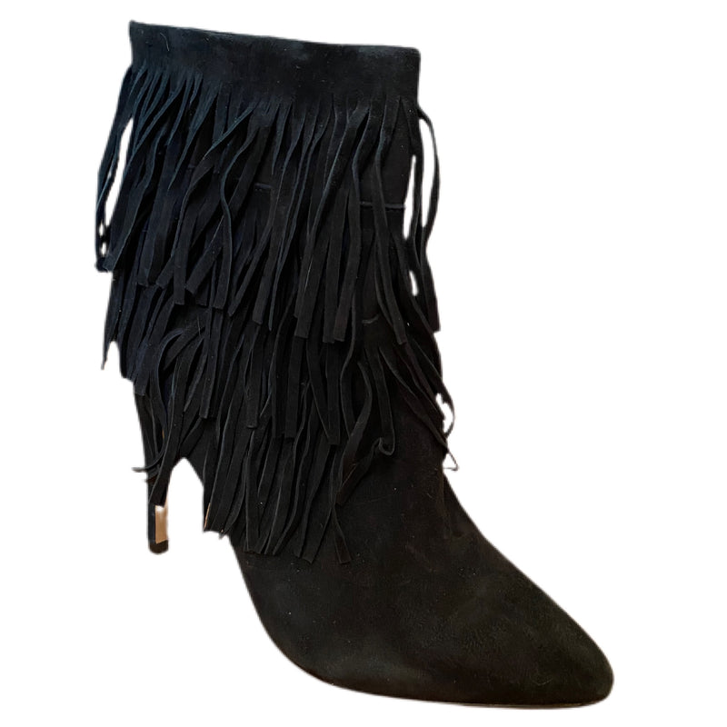 Leather Fringe Ankle Boots