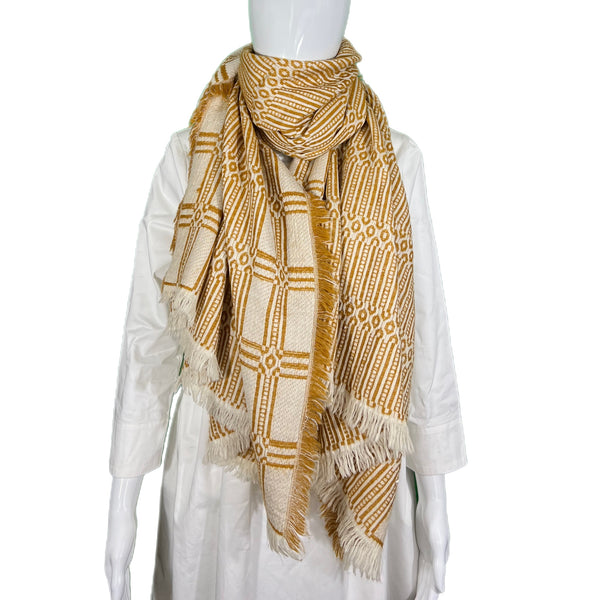 Anthropologie Oversize Frayed Edge Scarf Style and Give Preloved Preowned Consignment Boutique Shopping 