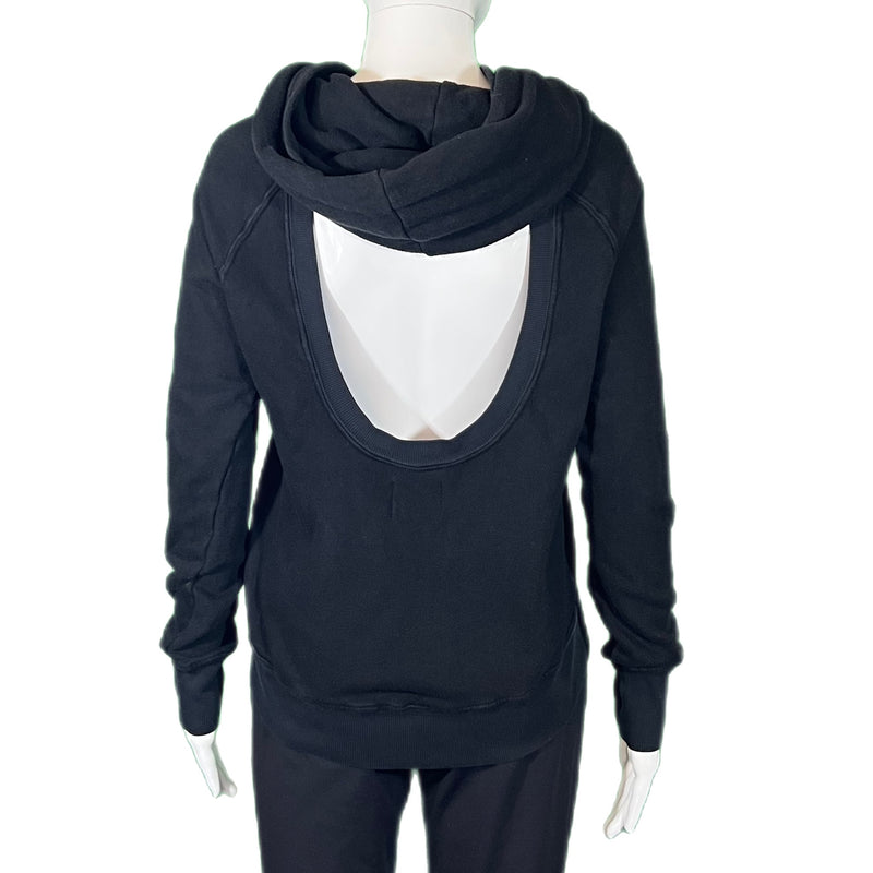 Pam & Gela Open Back Black Zip Up Hoodie Style and Give Luxury Preloved Preowned Consignment Shopping 