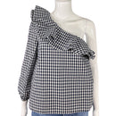 J. Crew Blouse One Shoulder Blouse Long Sleeved Style and Give Secondhand Luxury fashion boutique 