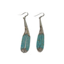 PRE-OWNED - Sterling Silver Turquoise Beaded Dangle Earrings