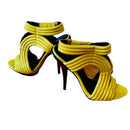 PRE-OWNED - Elizabeth and James T-Strap Leather Platform Heels