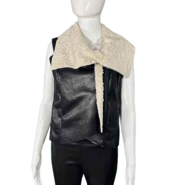 Coated Black Vest Style and Give the real real store