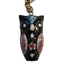 PRE-OWNED - Antique Enamel Owl Necklace