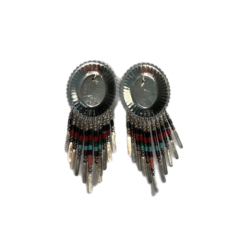 Silver Turquoise Zuni Earrings